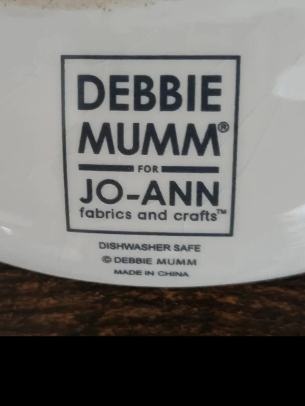 Rare Collectible Jo-Ann Fabric Debbie Mumm Red White & Blue Patriotic Plate
